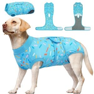 Dog Surgery Suit with Colorful Pattern- NWT X-LARGE